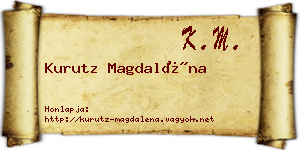 Kurutz Magdaléna névjegykártya